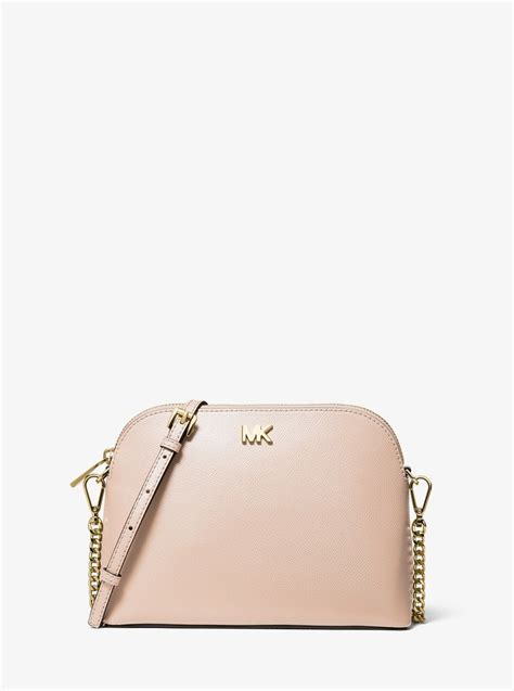 michael kors large crossgrain|Large Crossgrain Leather Dome Crossbody Bag .